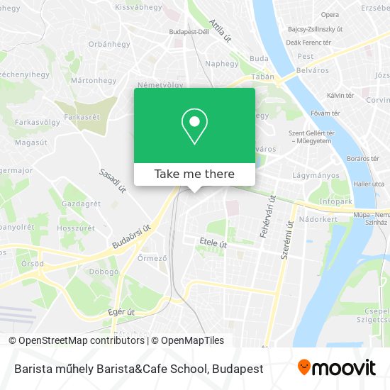 Barista műhely Barista&Cafe School map