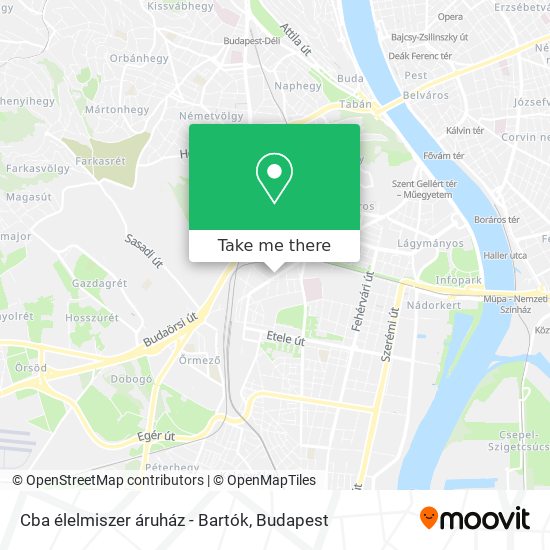 Cba élelmiszer áruház - Bartók map