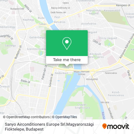 Sanyo Airconditioners Europe Srl.Magyarországi Fióktelepe map