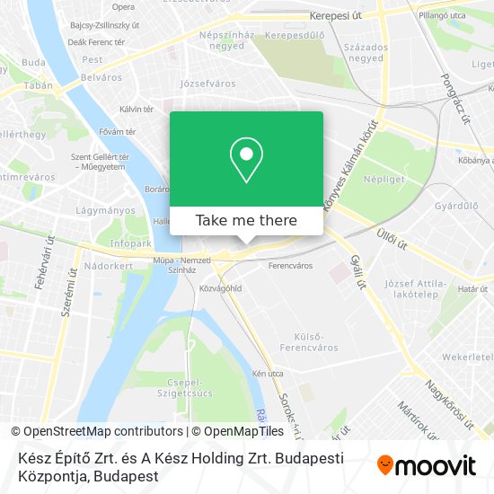 Kész Építő Zrt. és A Kész Holding Zrt. Budapesti Központja map