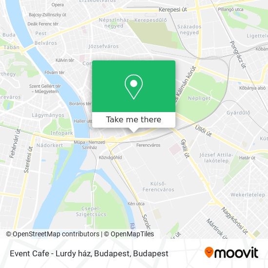 Event Cafe - Lurdy ház, Budapest map