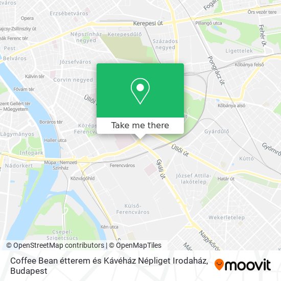 Coffee Bean étterem és Kávéház Népliget Irodaház map