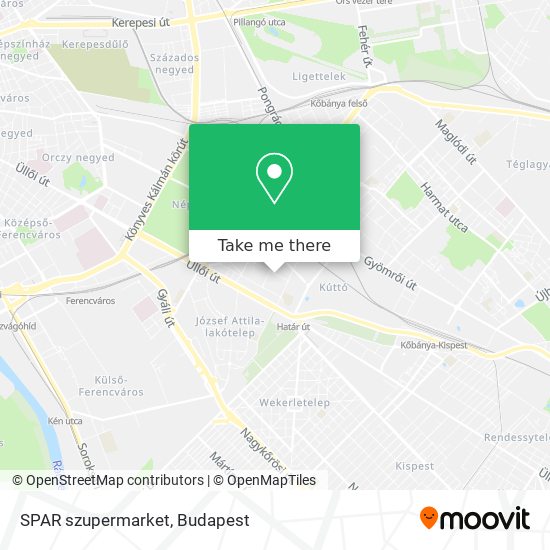 SPAR szupermarket map