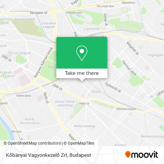 Kőbányai Vagyonkezelő Zrt map