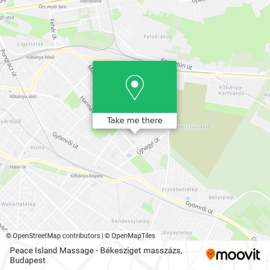 Peace Island Massage - Békesziget masszázs map