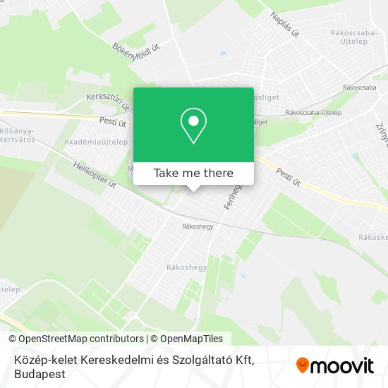 Közép-kelet Kereskedelmi és Szolgáltató Kft map