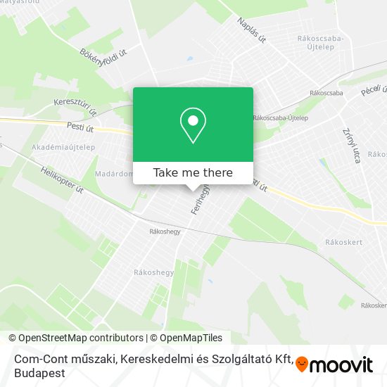 Com-Cont műszaki, Kereskedelmi és Szolgáltató Kft map