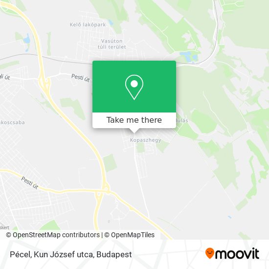 Pécel, Kun József utca map