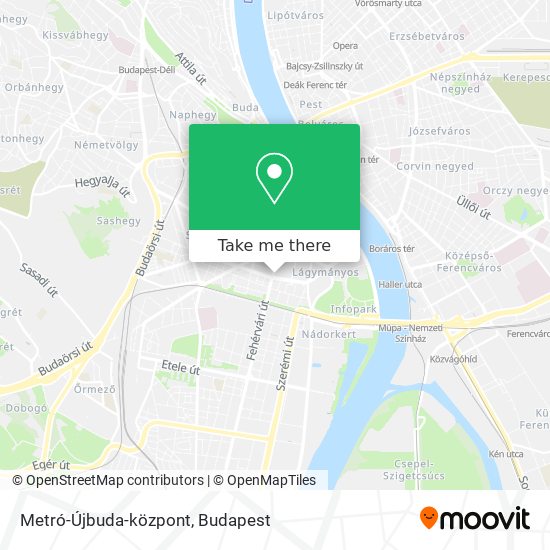 Metró-Újbuda-központ map