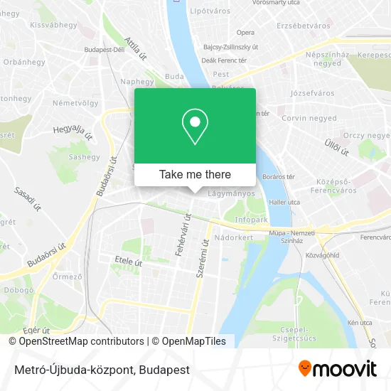 Metró-Újbuda-központ map