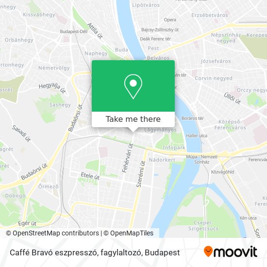 Caffé Bravó eszpresszó, fagylaltozó map