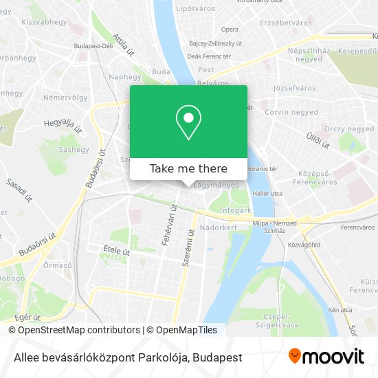 Allee bevásárlóközpont Parkolója map