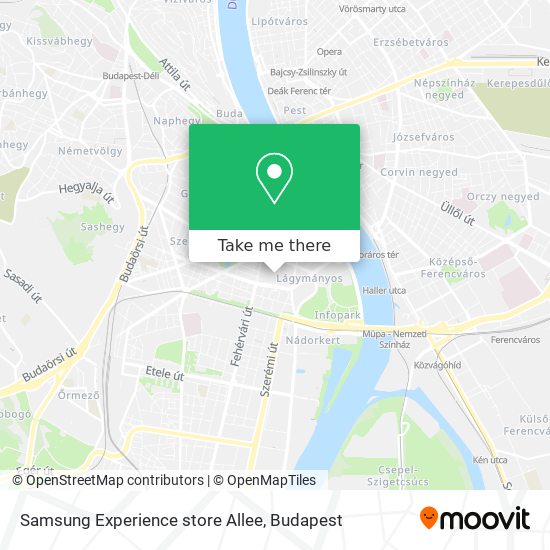 Samsung Experience store Allee map