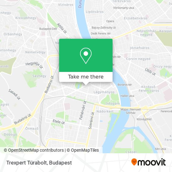 Trexpert Túrabolt map
