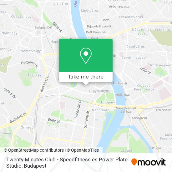 Twenty Minutes Club - Speedfitness és Power Plate Stúdió map
