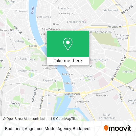 Budapest, Angelface Model Agency map