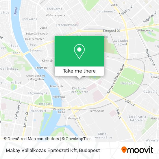 Makay Vállalkozás Építészeti Kft map