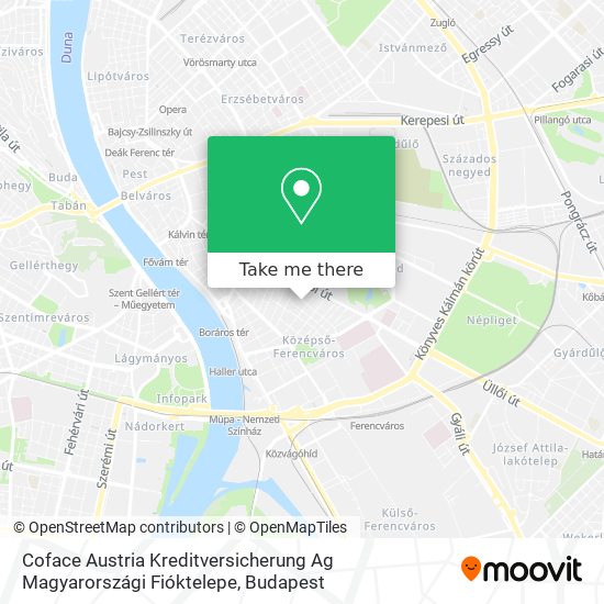 Coface Austria Kreditversicherung Ag Magyarországi Fióktelepe map