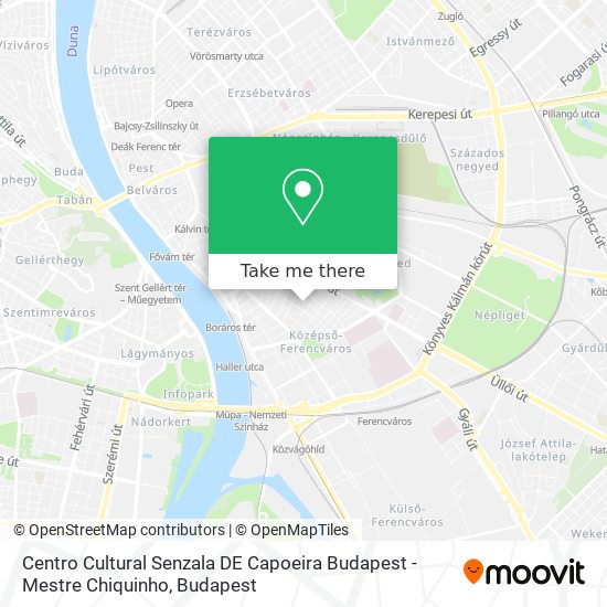 Centro Cultural Senzala DE Capoeira Budapest - Mestre Chiquinho map