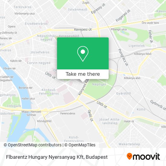 Flbarentz Hungary Nyersanyag Kft map