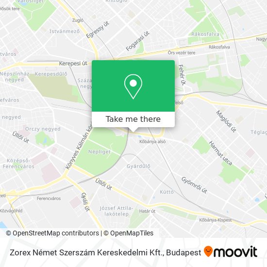 Zorex Német Szerszám Kereskedelmi Kft. map