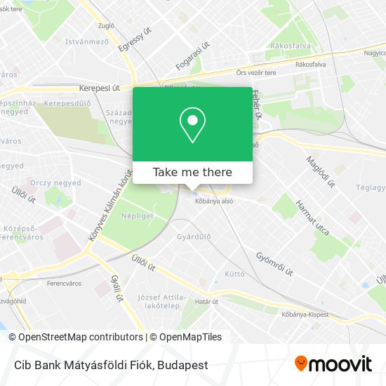 Cib Bank Mátyásföldi Fiók map