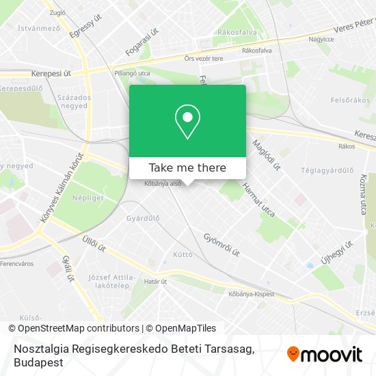 Nosztalgia Regisegkereskedo Beteti Tarsasag map