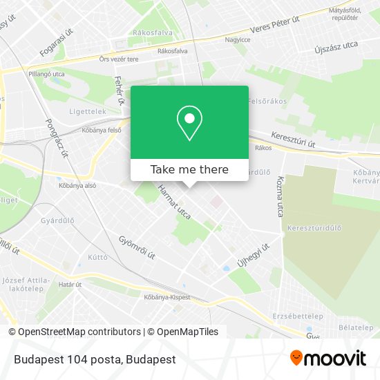 Budapest 104 posta map