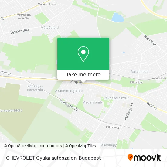 CHEVROLET Gyulai autószalon map