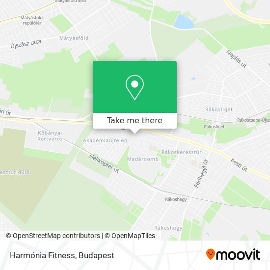 Harmónia Fitness map