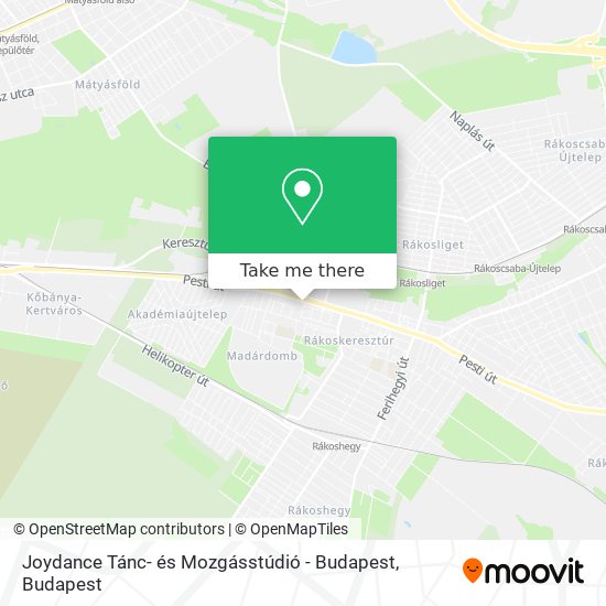 Joydance Tánc- és Mozgásstúdió - Budapest map