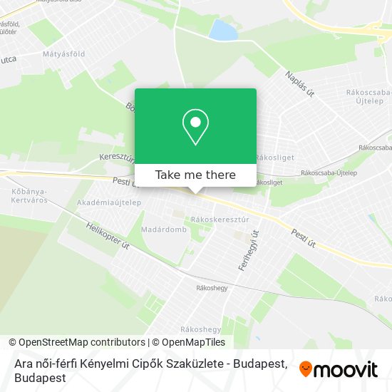 Ara női-férfi Kényelmi Cipők Szaküzlete - Budapest map