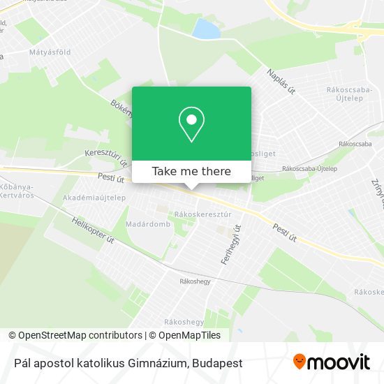 Pál apostol katolikus Gimnázium map