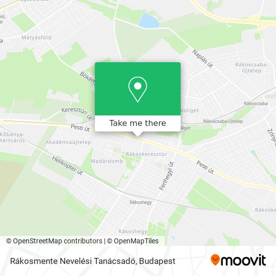 Rákosmente Nevelési Tanácsadó map