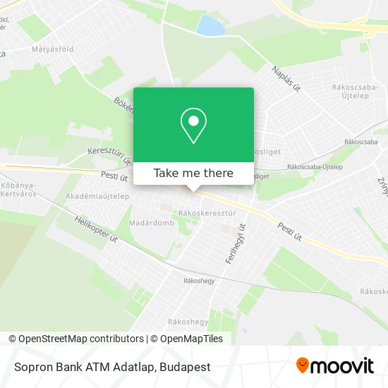 Sopron Bank ATM Adatlap map