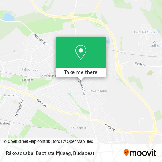 Rákoscsabai Baptista Ifjúság map