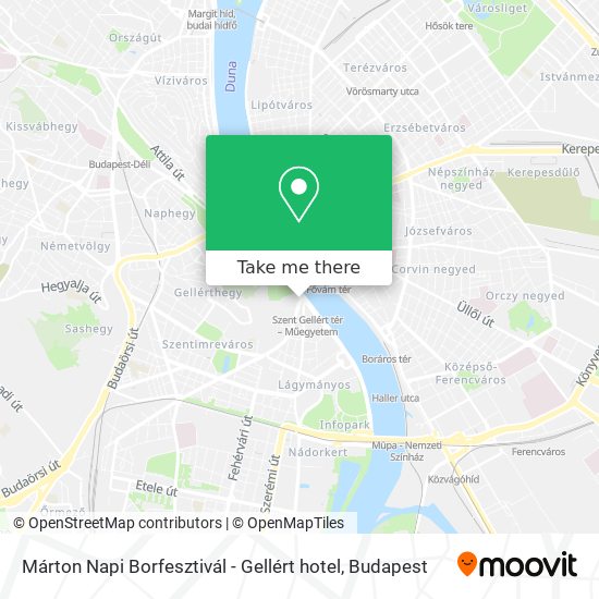 Márton Napi Borfesztivál - Gellért hotel map