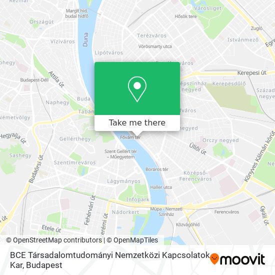 BCE Társadalomtudományi Nemzetközi Kapcsolatok Kar map