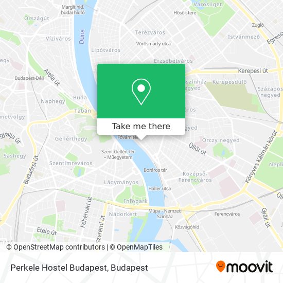 Perkele Hostel Budapest map
