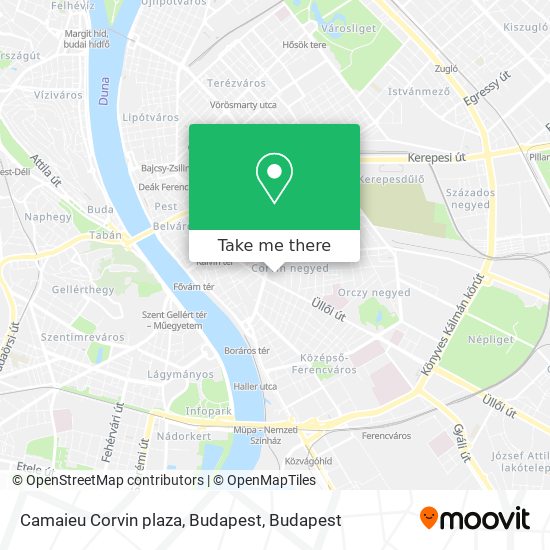 Camaieu Corvin plaza, Budapest map