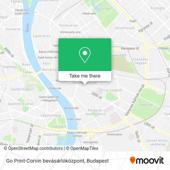 Go Print-Corvin bevásárlóközpont map