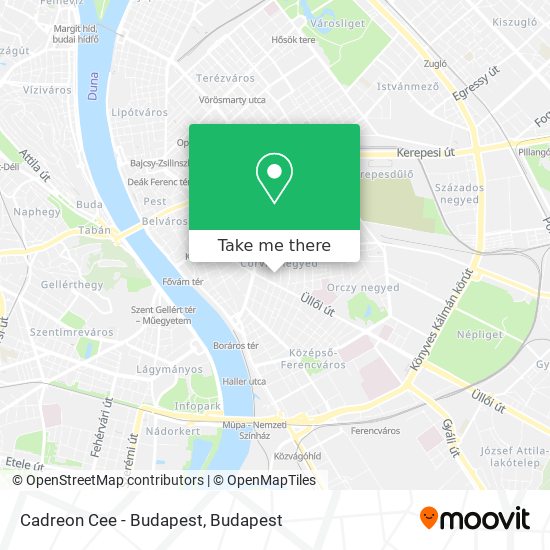 Cadreon Cee - Budapest map