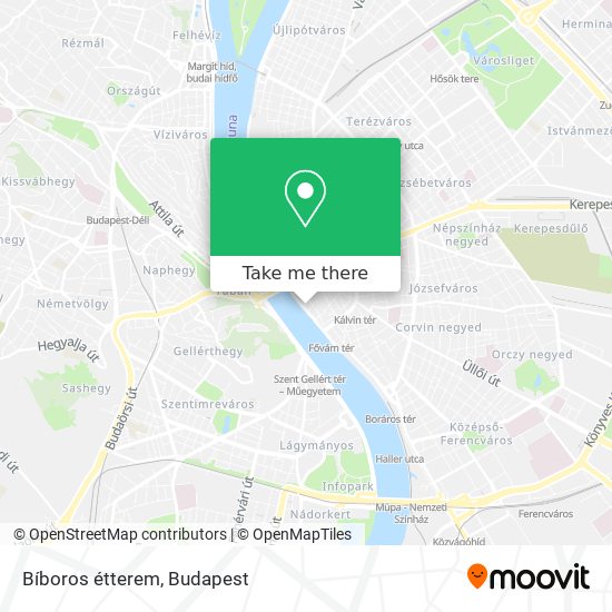Bíboros étterem map