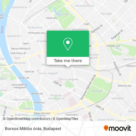 Borsos Miklós órás map