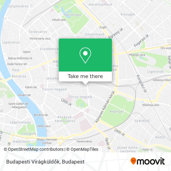 Budapesti Virágküldők map