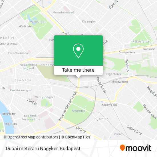 Dubai méteráru Nagyker map
