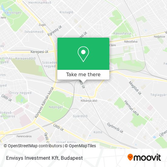 Envisys Investment Kft map