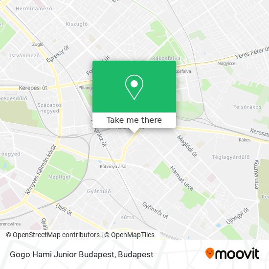 Gogo Hami Junior Budapest map