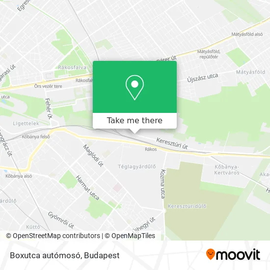 Boxutca autómosó map