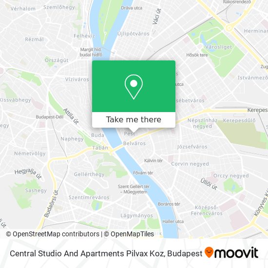 Central Studio And Apartments Pilvax Koz map